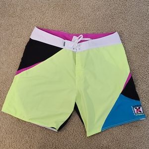QuickSilver Multi-Colored Bright Swim Trunks